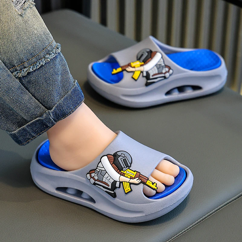 吃鸡儿童拖鞋男童夏季2025新款浴室洗澡宝宝防滑小男孩外穿凉拖鞋