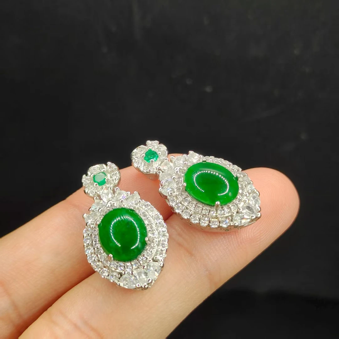 【龙龙严选】翡翠蛋面吊坠赠链H23【多样性发其一】约9-7mm