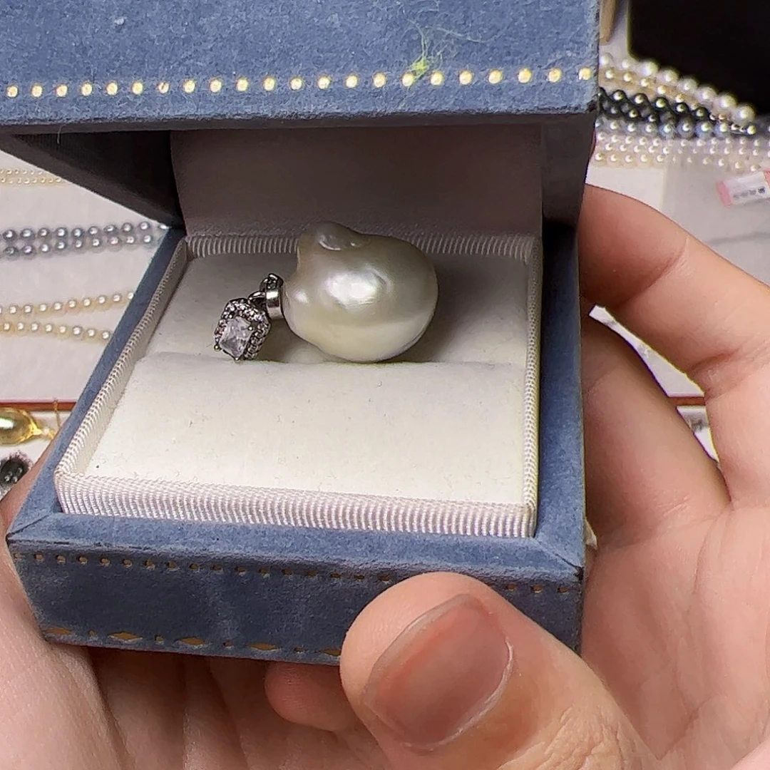 海水珍珠颈饰银S925镶嵌