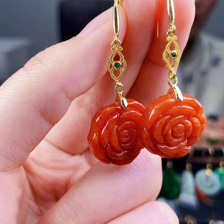 翡翠耳饰未镶嵌饰品