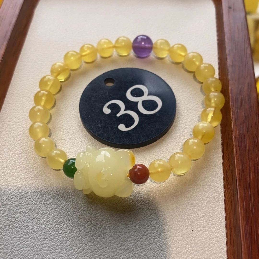 琥珀颈饰未镶嵌手链