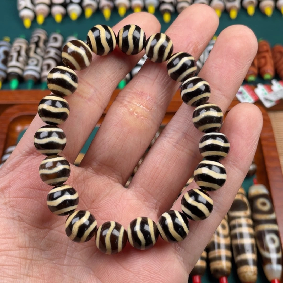 玛瑙/玉髓散珠牙黄手串