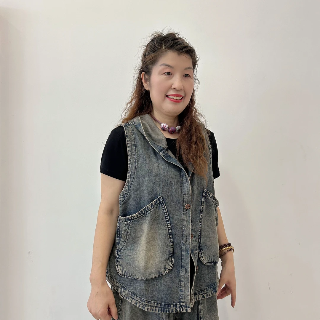 344做旧口袋时尚简约风夏季宽松个性连帽马夹