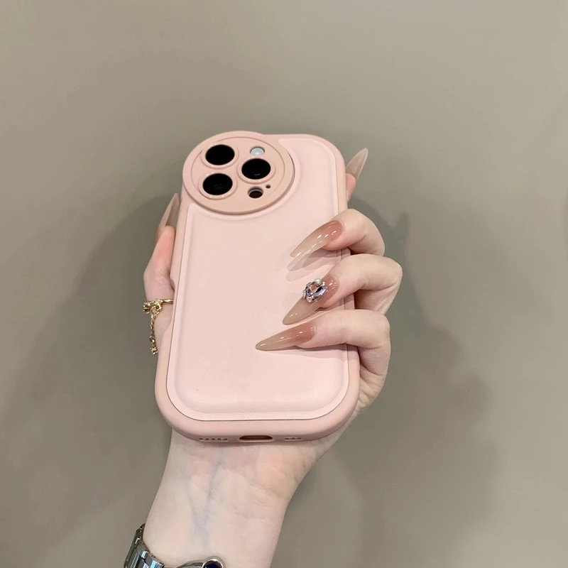 小众气垫皮纹防摔适用iPhone16promax手机壳15pro个性14网红13/12