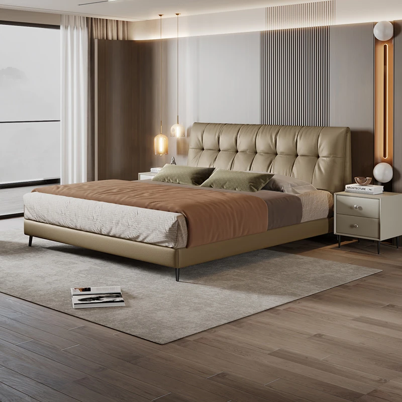 【特惠单床合集】不支持延期发货顾家家居真皮卧室皮艺床架【F】