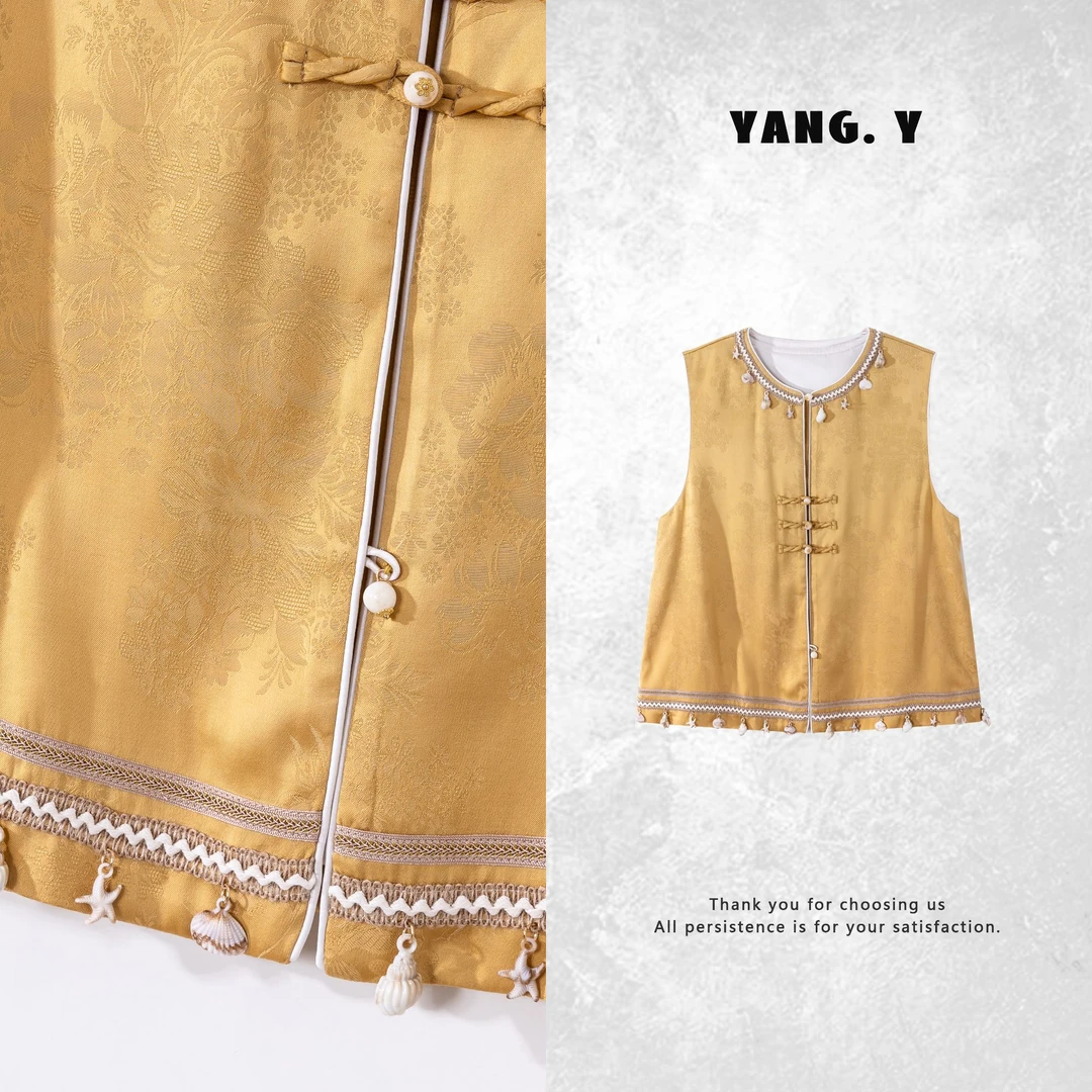 YANG.Y- 深圳原创中式女装桑蚕丝薄款马甲91257