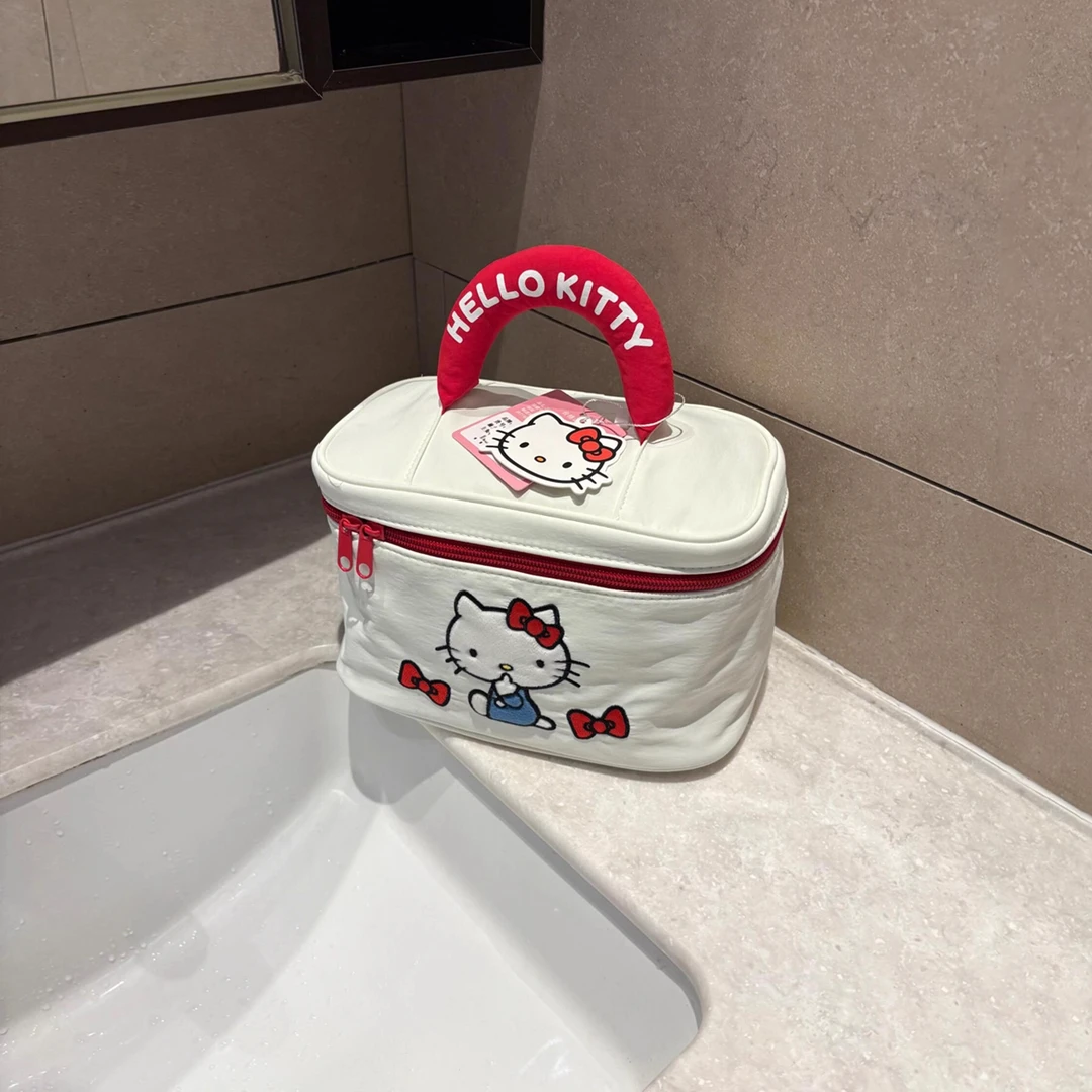 2025新款kt卡通化妆包女手提便携收纳包化妆品大容量外出洗漱包女