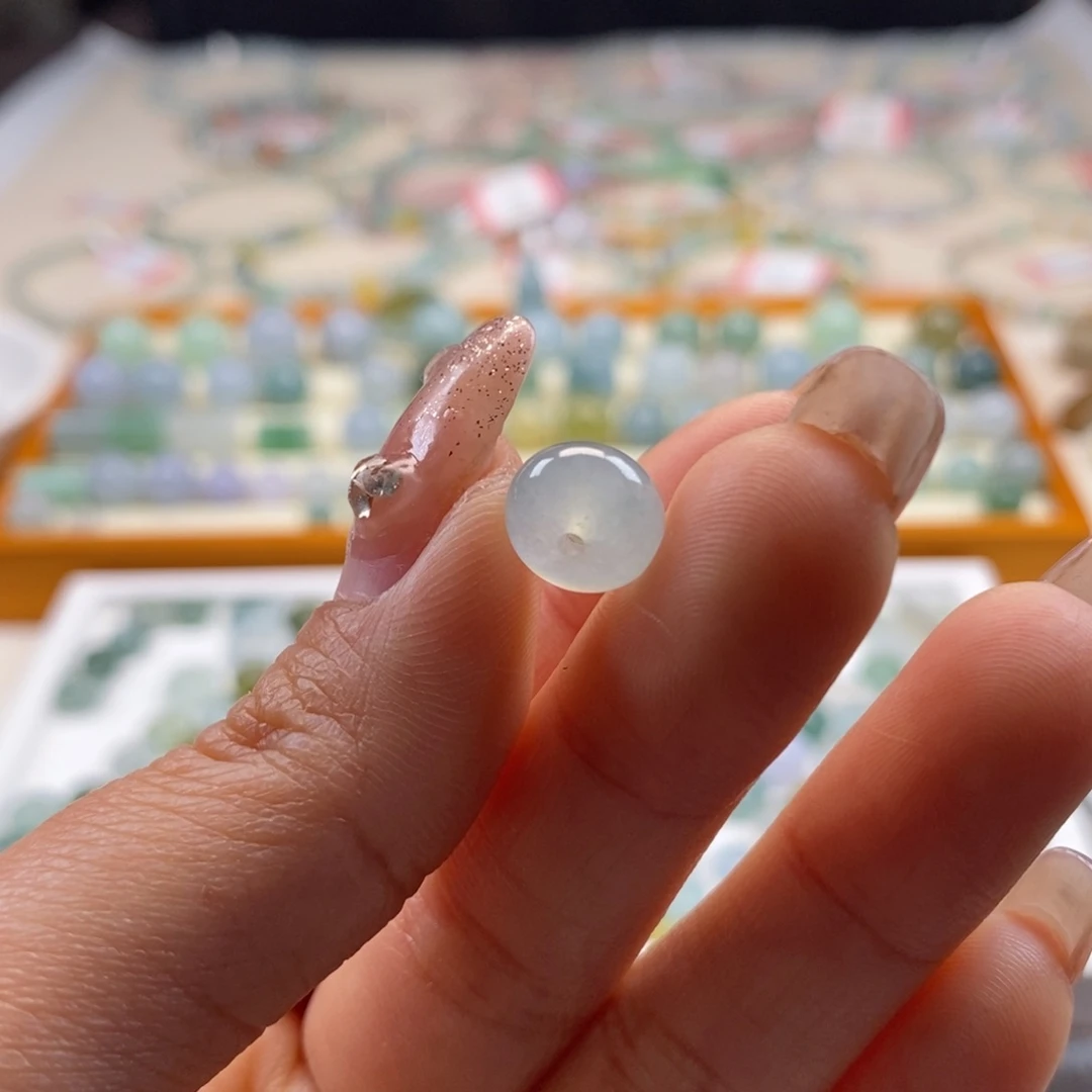 翡翠散珠天然翡翠9.4×5.7