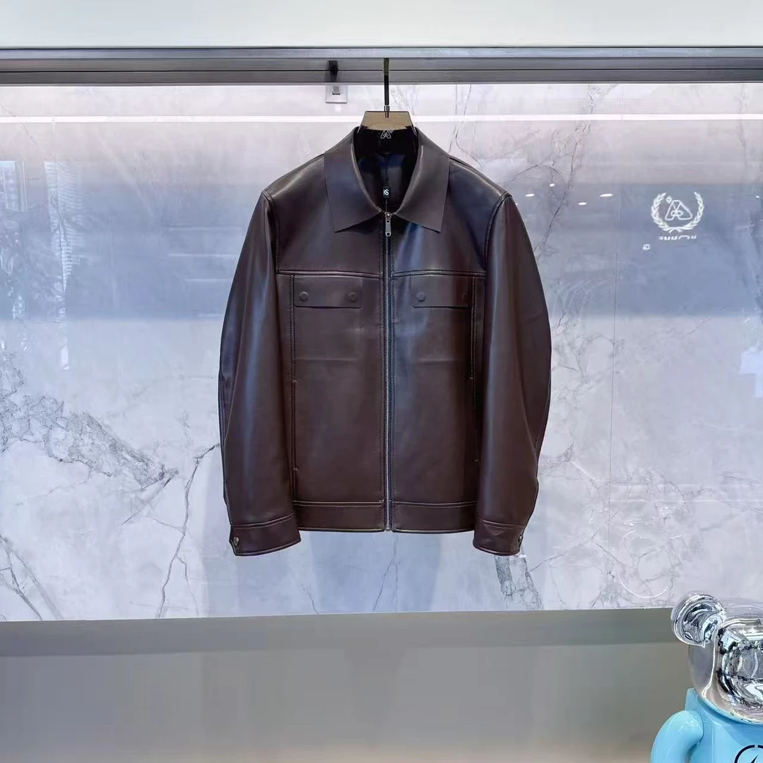 【VanJazny】新款男士时尚纯色拼接简约夹克外套88023