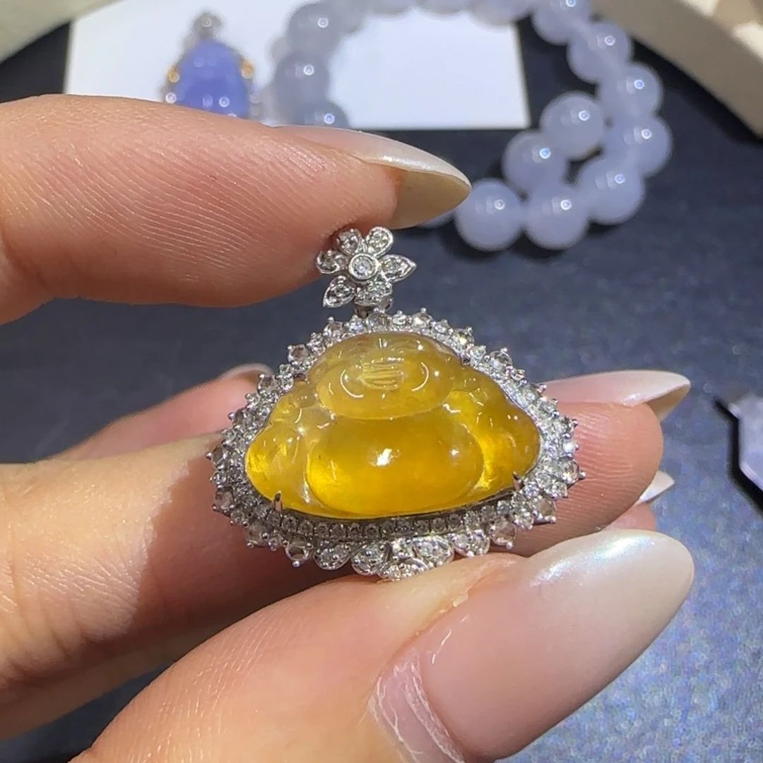 翡翠18K金镶嵌颈饰精品