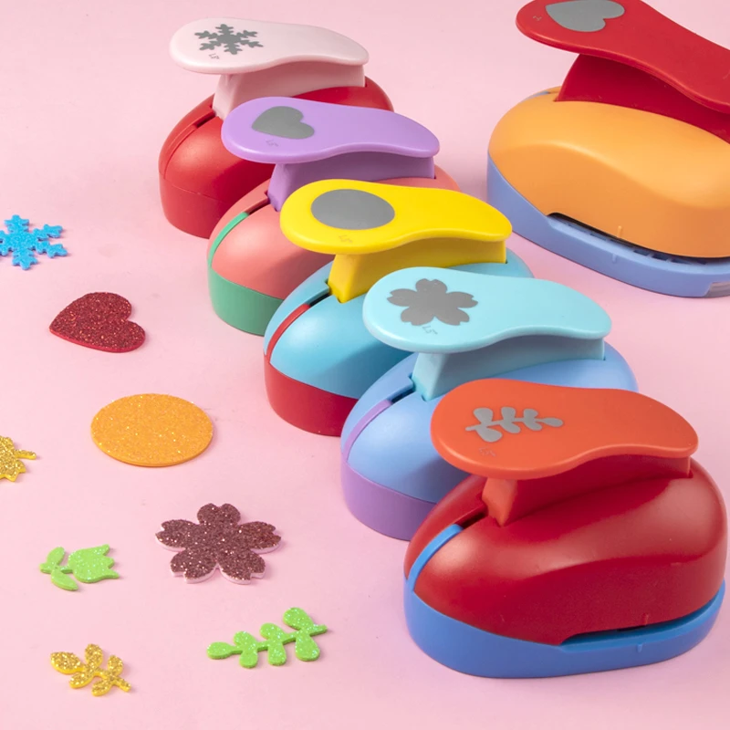 省力压花器儿童手工幼儿园手动压纸打孔印花机五角星爱心模具大号