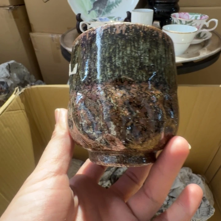 胖***纸茶盏古古回流瓷器摆件8