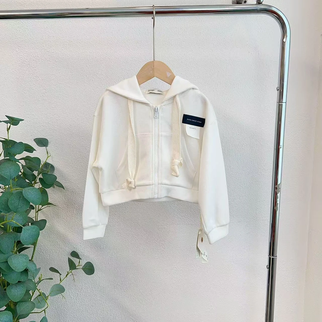 1167森白色休闲外套