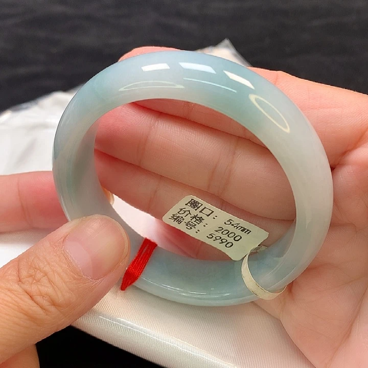 翡翠未镶嵌手镯轮胎54