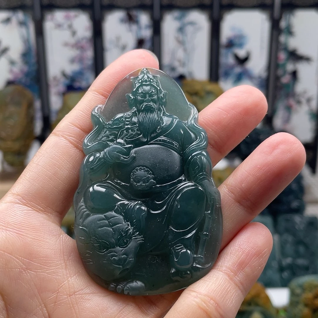 翡翠未镶嵌颈饰天然翡翠a货赵公
