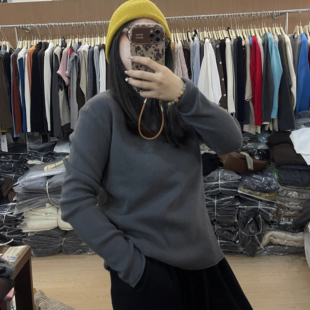 冬季新款「发热小火山」针织坑条毛衣打底