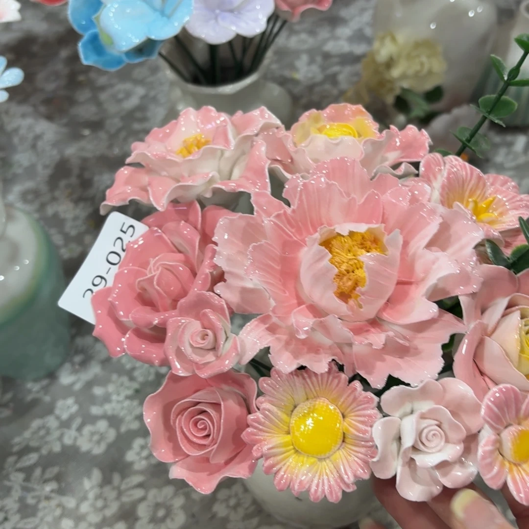 2925 陶瓷花拍满20元发货退款要拉黑