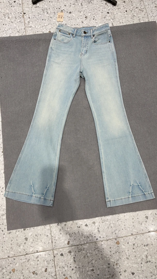 老孔的店 春秋季喇叭牛仔裤女高腰显瘦垂感长裤时尚百搭