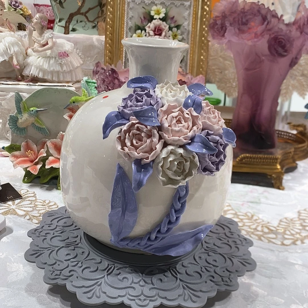 摆件0123福利出口高温瓷花瓶