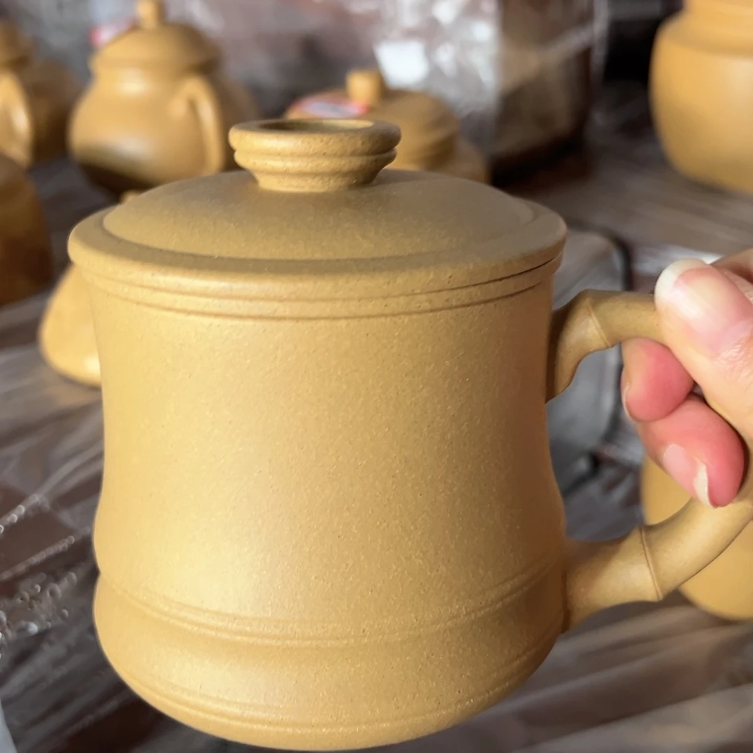 紫砂茶壶黄龙山原矿黄金段
