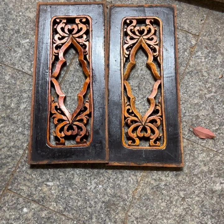 用***1香榧木老木雕花板艺术