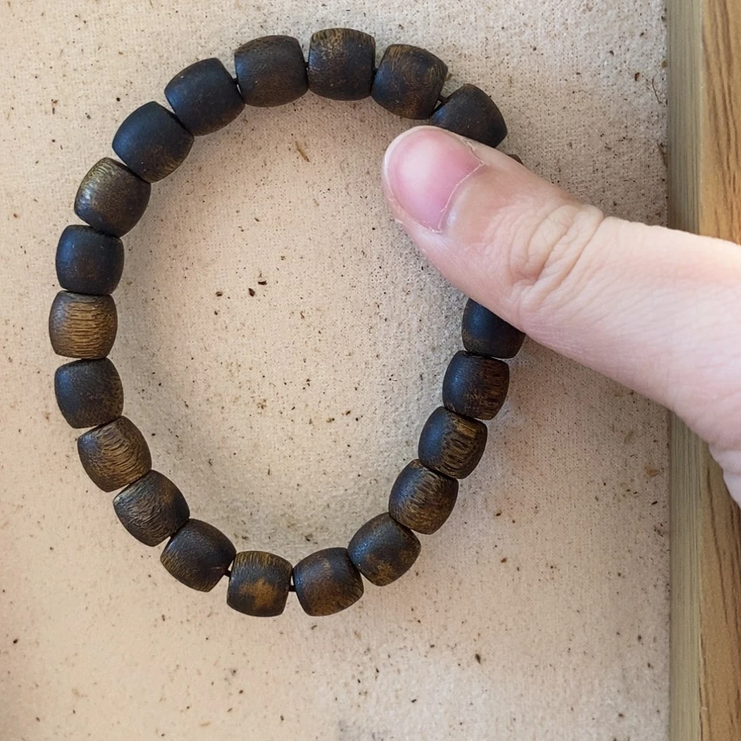 手串沉香沉水浮09单圈鼓珠9克➕