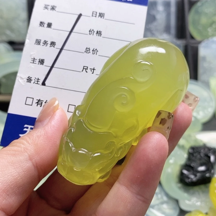 【闪购商品】蛇纹石玉合金手把件