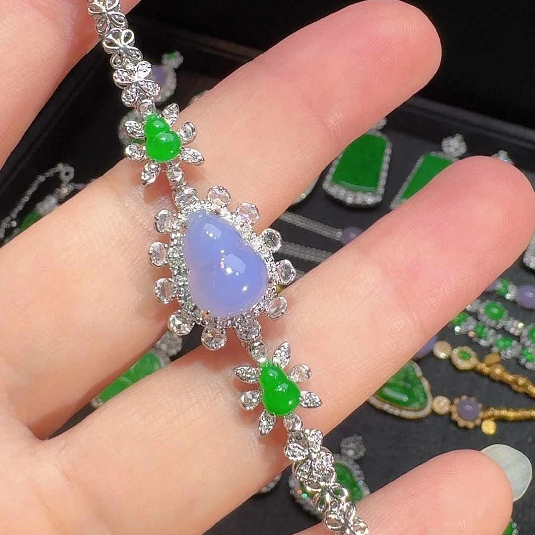 18K金镶嵌手链翡翠