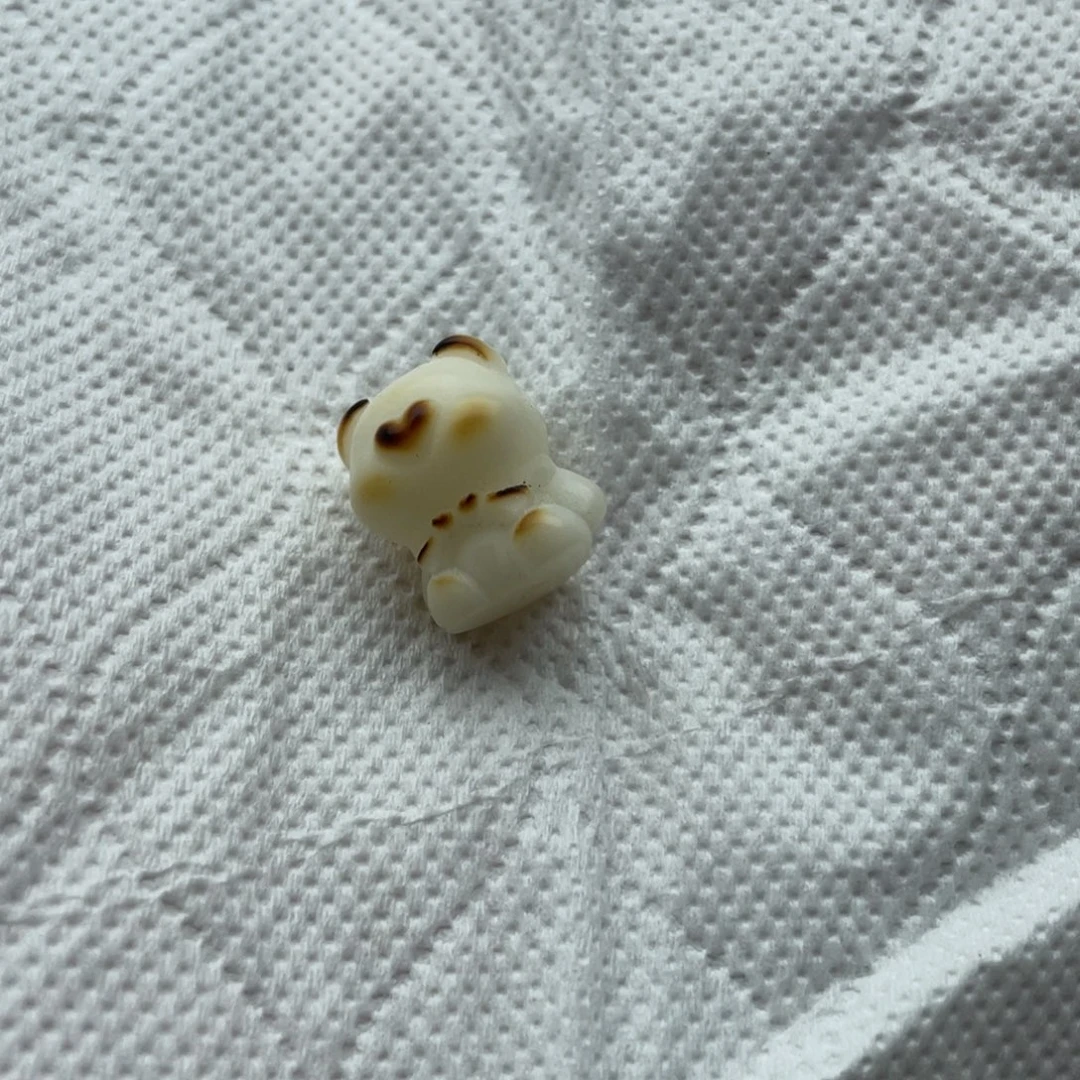 玛瑙/玉髓合金珠宝半成品一个装14*17菩提小熊配件