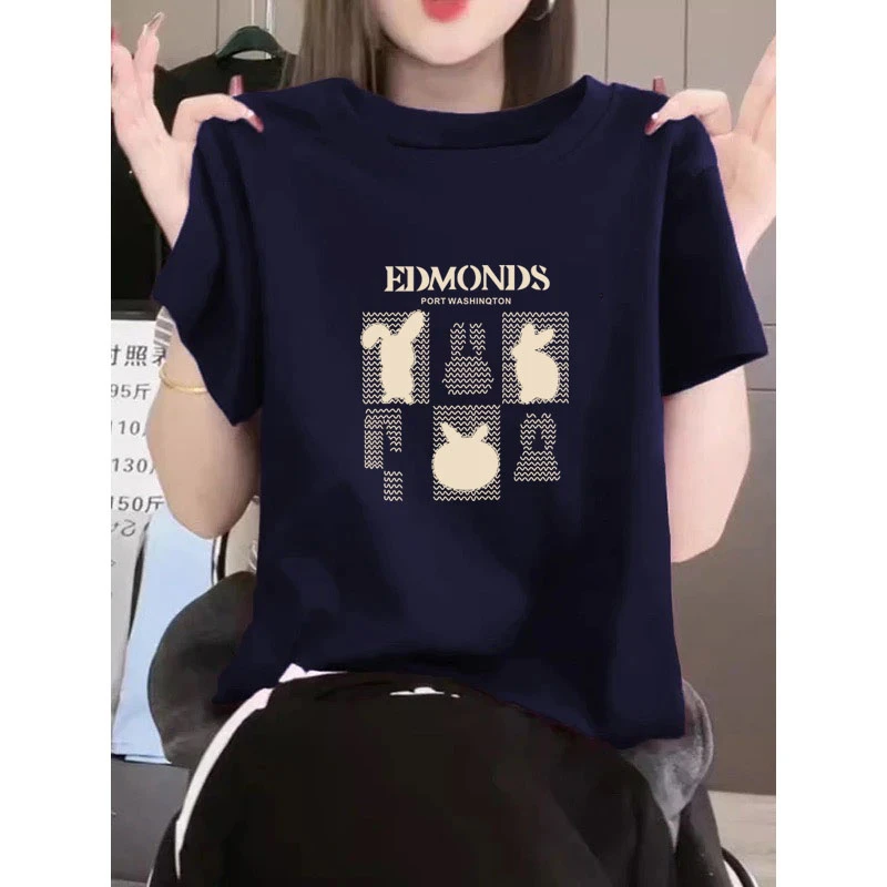 小众设计感正肩短袖t恤女时尚百搭洋气减龄打底衫上衣2025夏季装