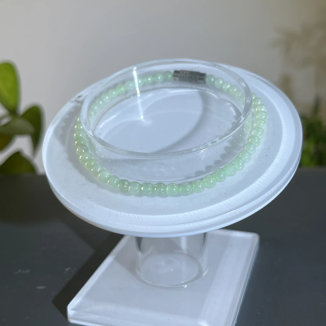 JTB31-04 天然缅甸翡翠A货 翡翠手串（含配饰）