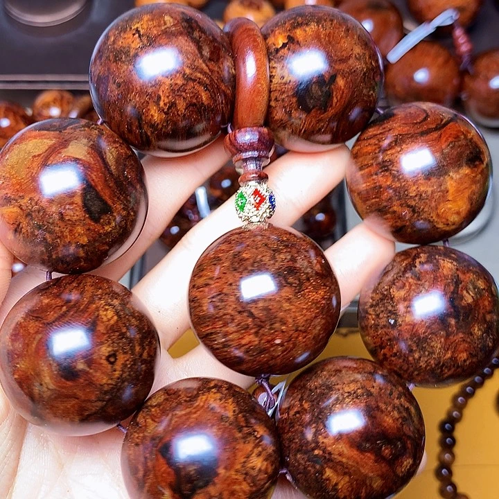 花梨木类手串/手链黄花梨风化料老挝花梨土埋料3.5