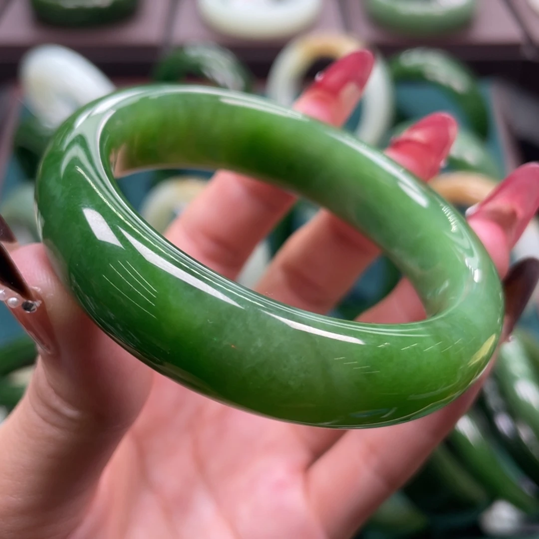 和田玉（碧玉）未镶嵌手镯5354