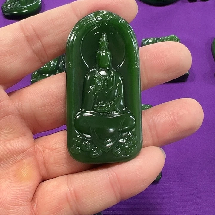 和田玉（碧玉）未镶嵌吊坠(不含链)
