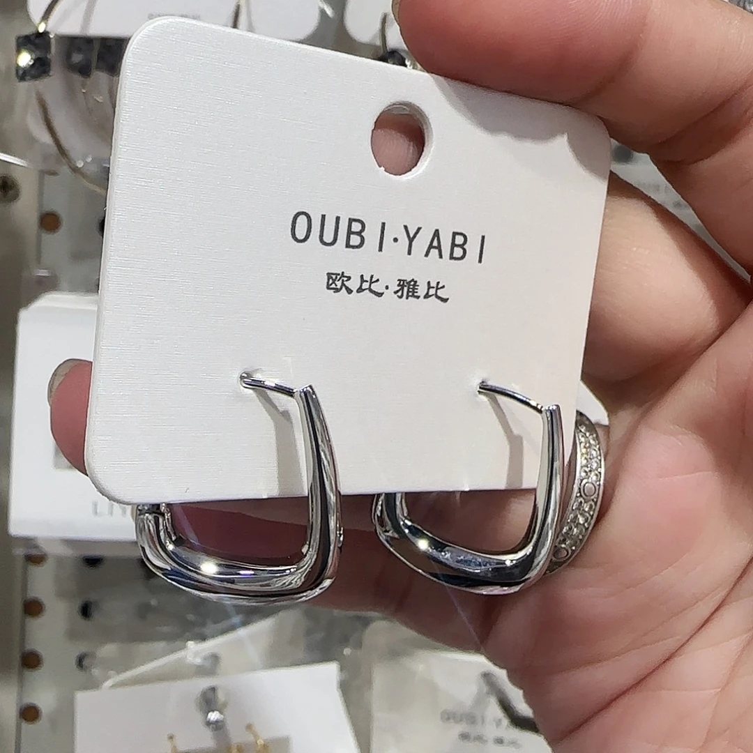 锆石纯铜合金银色U行耳扣