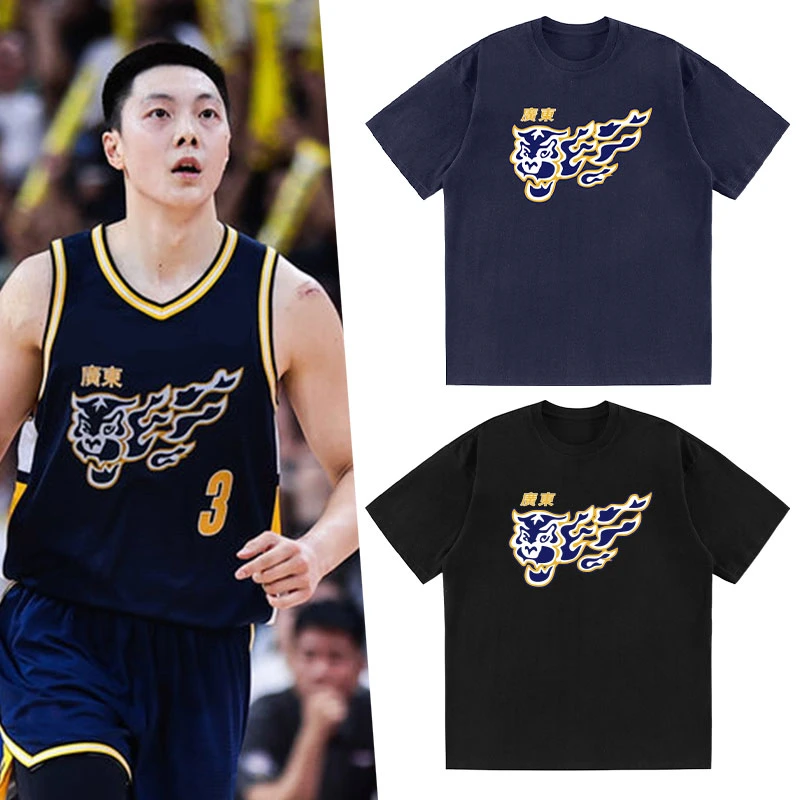 2025新款广东队T恤训练服胡明轩徐杰同款短袖运动篮球服男