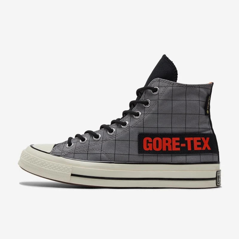 Converse 潮流防滑耐磨抗冲击高帮帆布鞋男女同款灰黑 171444C