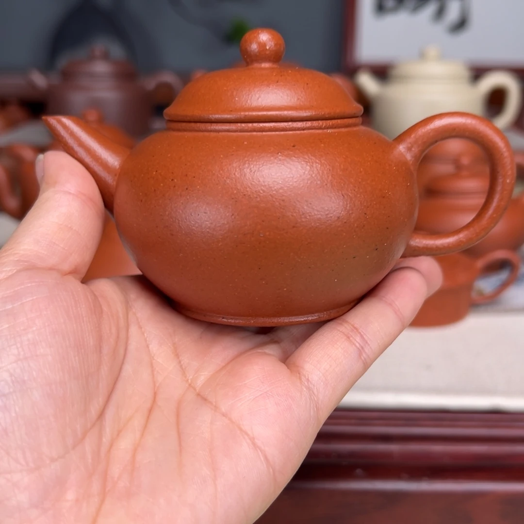 紫砂茶壶宝山红泥160