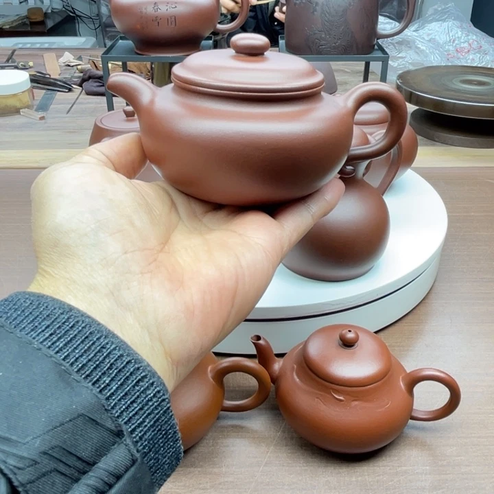 没****茶壶紫砂原矿底槽清仿古壶220cc全手工制