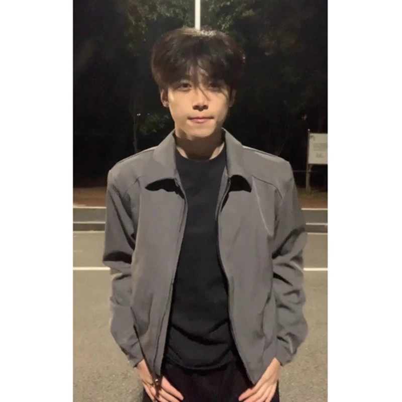 cleanfit灰色解构夹棉夹克外套男款秋冬季美式翻领痞帅穿搭棒球服