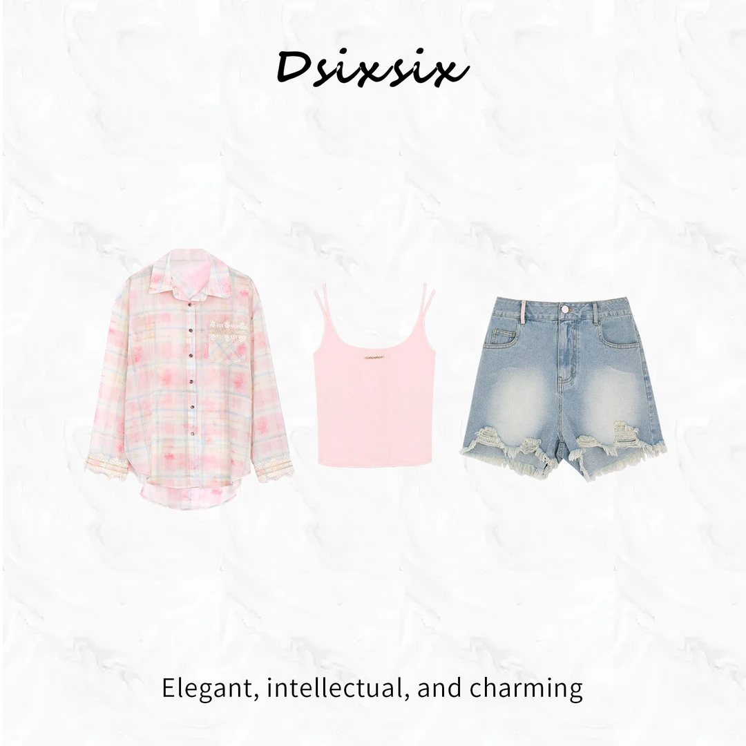 MEI KA【花间捕梦】夏季新款学院慵懒风休闲穿搭高腰显瘦半身裙套装