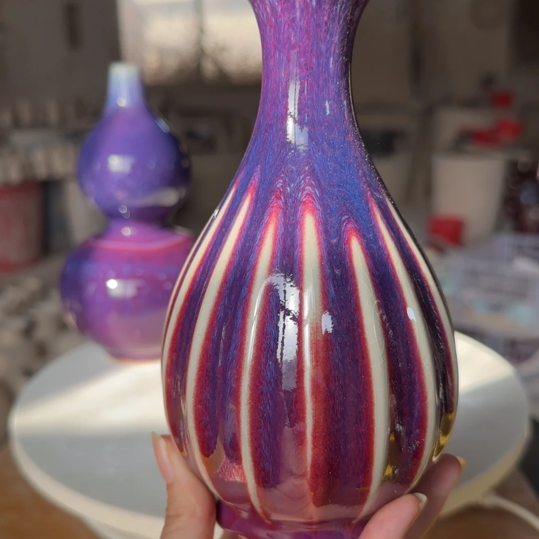 摆件陶郑家钧窑摆件微瑕