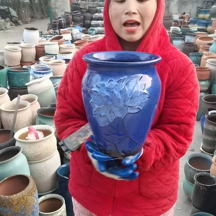 红陶口20高27瑕疵底裂