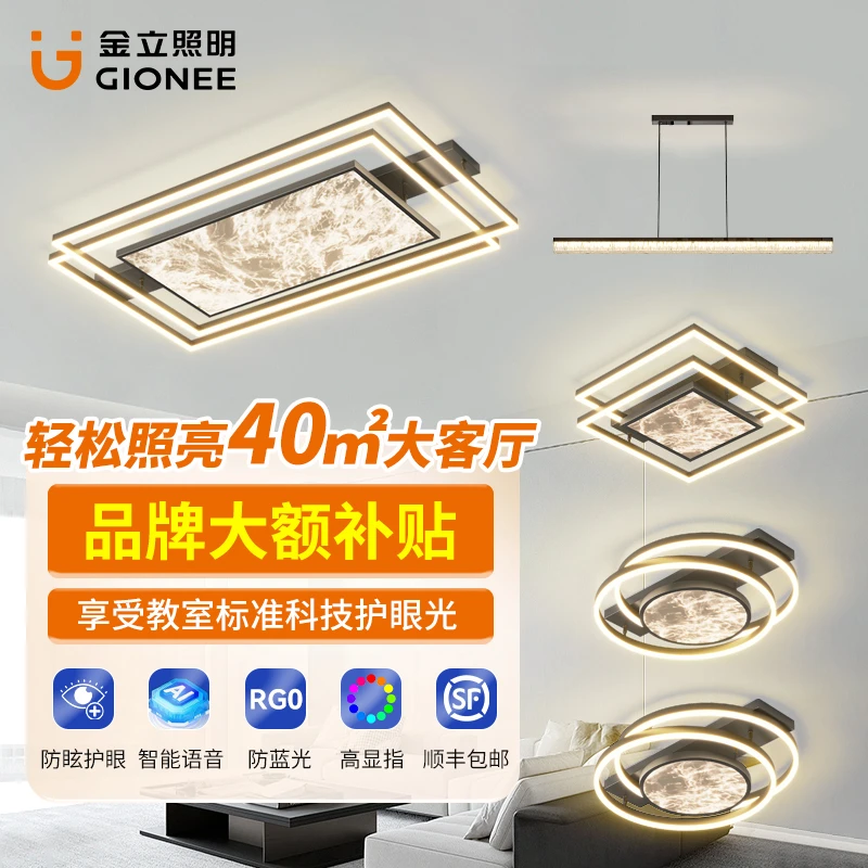 Gionee/金立新款意式轻奢吸顶灯家用灯具客厅卧室灯客厅吸顶灯