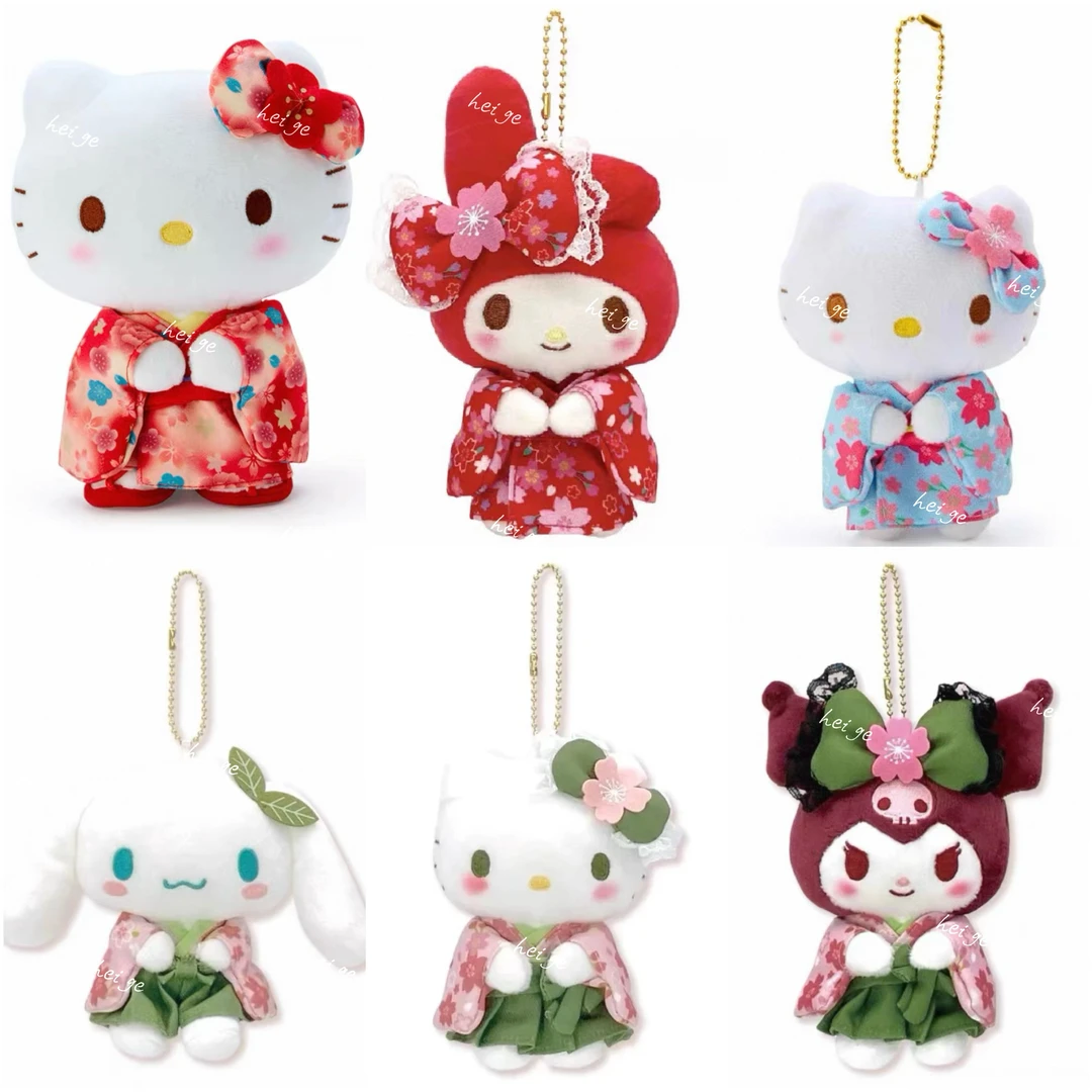 日本正版 kitty樱花和服抹茶kittt美乐蒂玉桂狗库洛米挂件