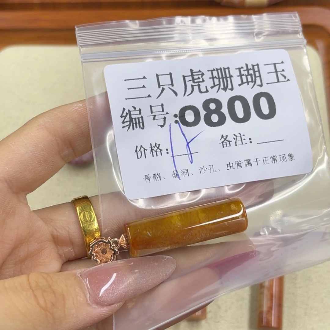 i***蟹硅化珊瑚（珊瑚玉）h未镶嵌