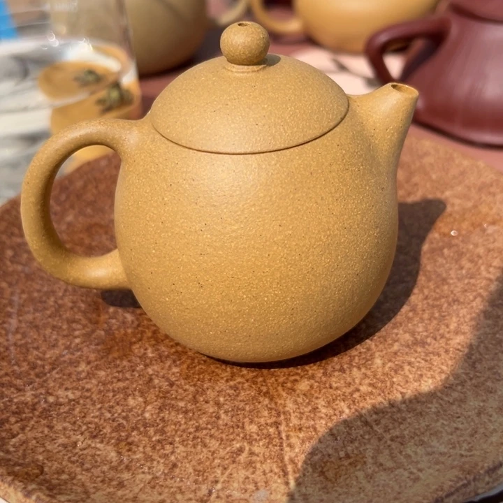 紫砂茶壶黄金龙蛋150cc