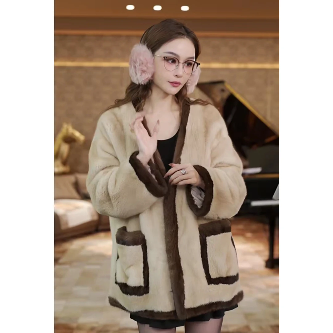 1懒猫nono│Saynono 珠零锦粲＿进口天鹅绒短二水貂皮草-XS820