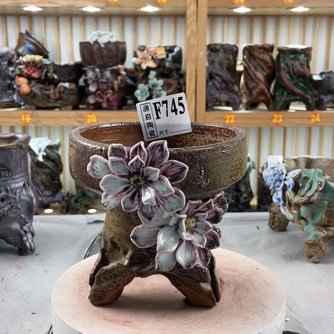 紫砂花盆手工制作默认微瑕745