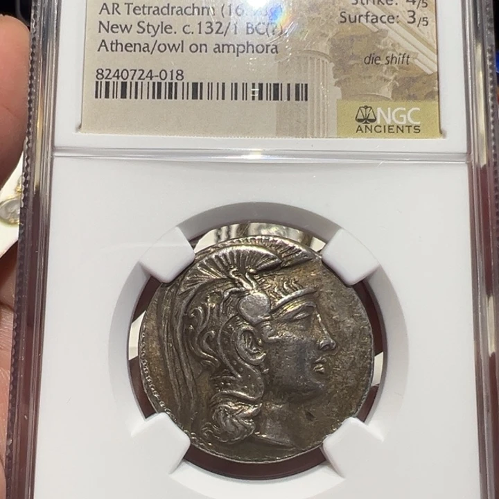 银希*你古希腊雅典娜银币